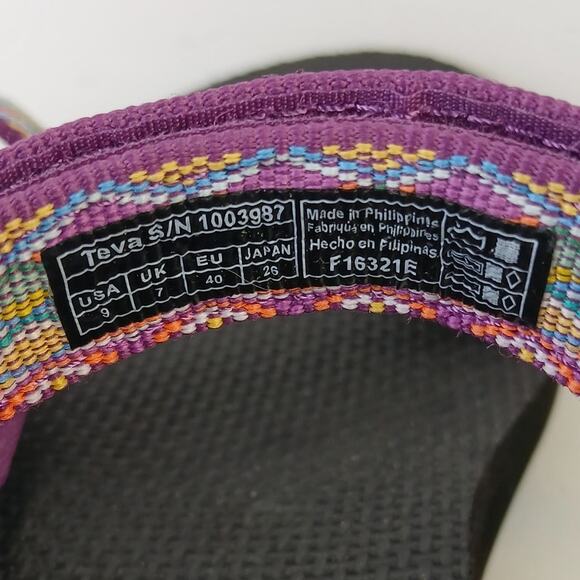 Teva Women's SZ 9 Original Universal Sandal 1003987 Purple Multi-Color NWT - Picture 6 of 7